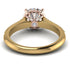 Two Tones Luxury Pave Round Cut Diamond Engagement Ring With Hidden Stone - Miracle No. 76
