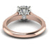 Two Tones Luxury Pave Round Cut Diamond Engagement Ring With Hidden Stone - Miracle No. 78