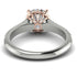 Two Tones Luxury Pave Round Cut Diamond Engagement Ring With Hidden Stone - Miracle No. 78