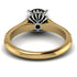 Two Tones Luxury Pave Round Cut Black Diamond Engagement Ring With Hidden Stone - Miracle No. 80