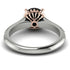 Two Tones Luxury Pave Round Cut Black Diamond Engagement Ring With Hidden Stone - Miracle No. 81