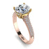 Two Tones Luxury Pave Round Cut Diamond Engagement Ring With Hidden Stone - Miracle No. 76