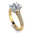 Two Tones Luxury Pave Round Cut Diamond Engagement Ring With Hidden Stone - Miracle No. 77