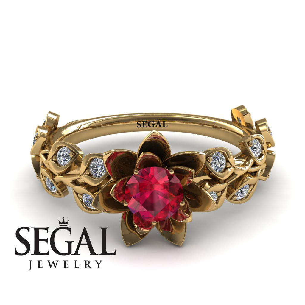 Lotus Flower And Leaves - Anna no. 7