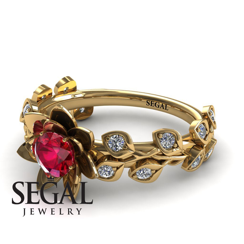 Lotus Flower And Leaves - Anna no. 7