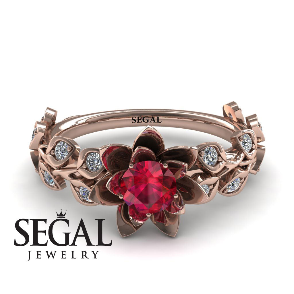 Lotus Flower And Leaves - Anna no. 8