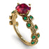 Leaves All Around Ruby Ring - Sydney 2ct No. 25
