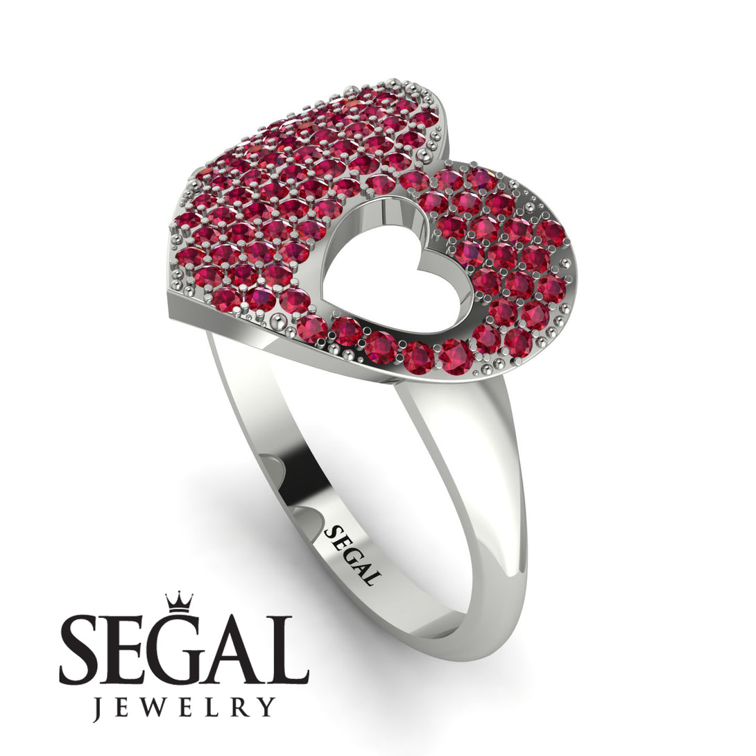 Ruby Heart With Missing Piece - Camille No. 12