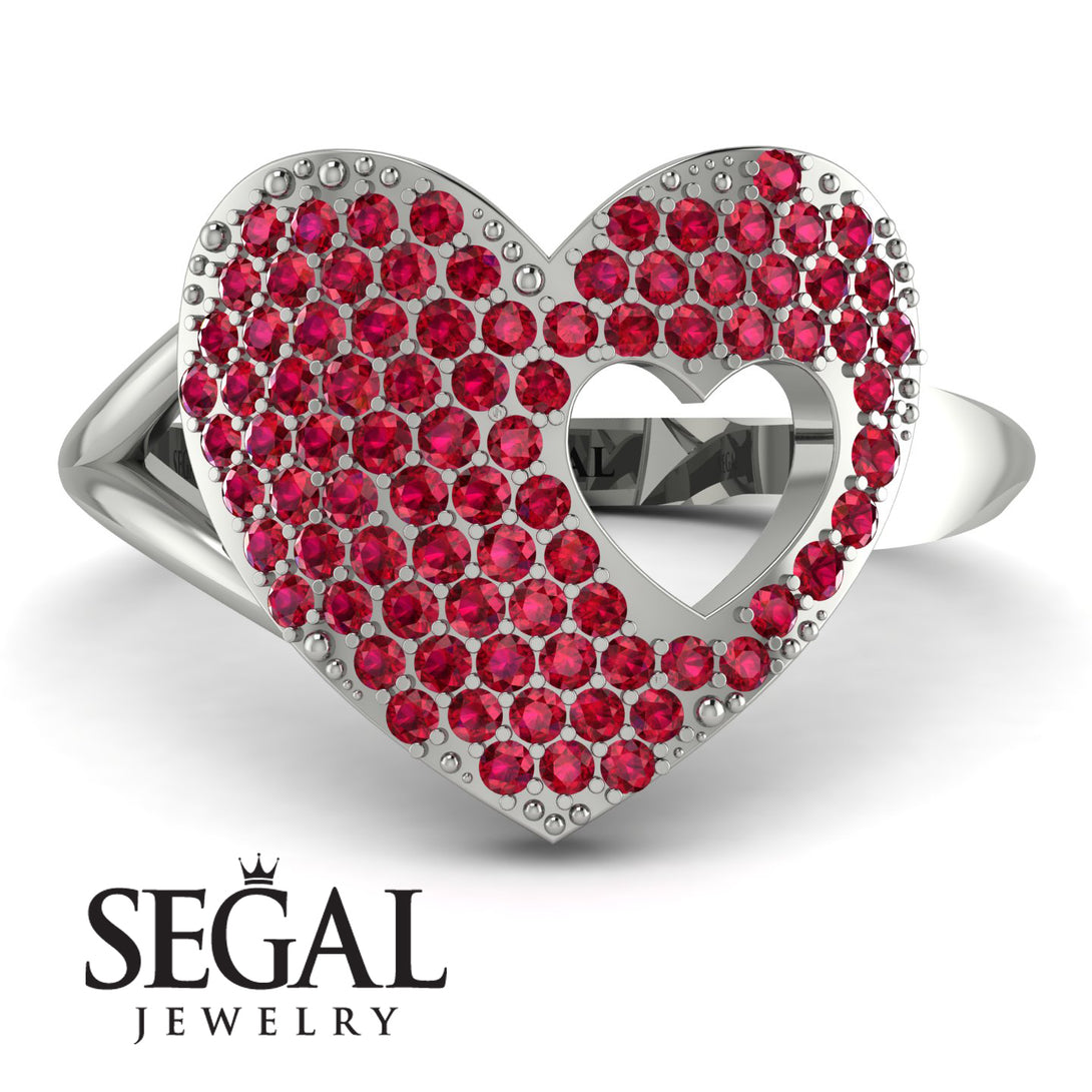 Ruby Heart With Missing Piece - Camille No. 12