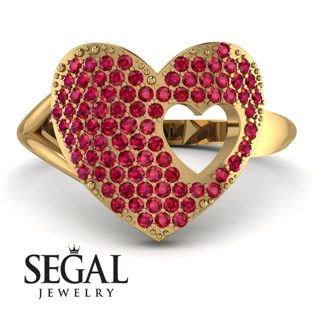 Ruby Heart With Missing Piece - Camille No. 10