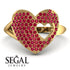Ruby Heart With Missing Piece - Camille No. 10