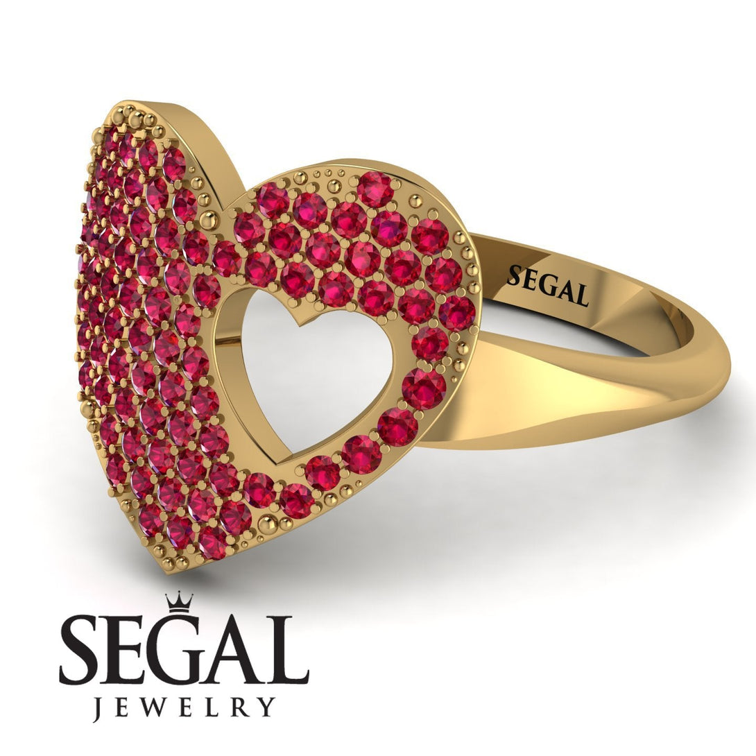 Ruby Heart With Missing Piece - Camille No. 10
