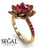 Lotus Ruby Engagement Ring - Princess Lotus no. 7