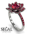 Lotus Ruby Engagement Ring - Princess Lotus no. 9