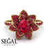 Lotus Ruby Engagement Ring - Princess Lotus no. 7