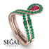 Ruby Pear Shape Stacking Bridal Set - Emilia No. 26 image 2