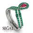 Ruby Pear Shape Stacking Bridal Set - Emilia No. 27 image 2