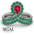 Ruby Pear Shape Stacking Bridal Set - Emilia No. 27 image 3