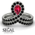 Ruby Pear Shape Stacking Bridal Set - Emilia No. 42 image 3