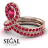 Ruby Pear Shape Stacking Bridal Set - Emilia No. 56 image 5