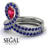 Ruby Pear Shape Stacking Bridal Set - Emilia No. 72 image 5