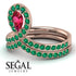 Ruby Pear Shape Stacking Bridal Set - Emilia No. 26 image 5
