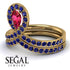 Ruby Pear Shape Stacking Bridal Set - Emilia No. 70 image 5