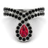Ruby Pear Shape Stacking Bridal Set - Emilia No. 42