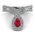 Ruby Pear Shape Stacking Bridal Set - Emilia No. 12 image 1
