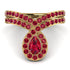 Ruby Pear Shape Stacking Bridal Set - Emilia No. 55 image 1