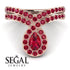 Ruby Pear Shape Stacking Bridal Set - Emilia No. 56