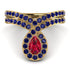 Ruby Pear Shape Stacking Bridal Set - Emilia No. 70