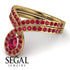Ruby Pear Shape Stacking Bridal Set - Emilia No. 55 image 6