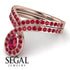Ruby Pear Shape Stacking Bridal Set - Emilia No. 56 image 6