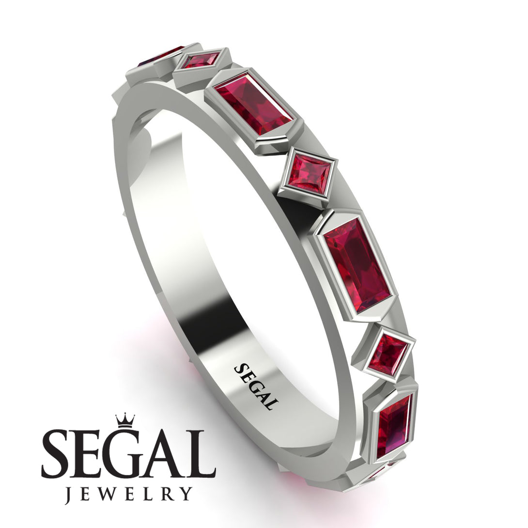 Ruby Baguette & Princess Eternity Band - Andrea No. 57