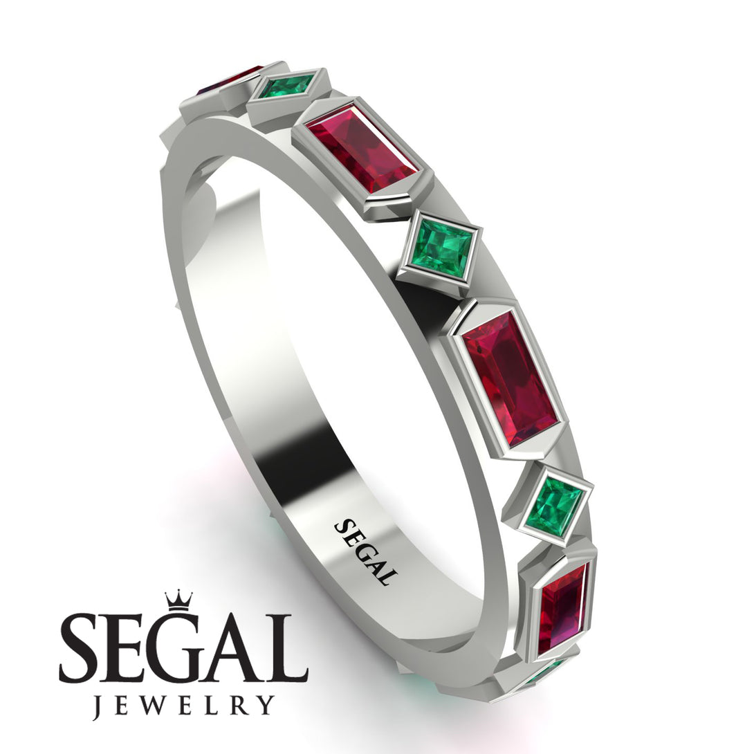 Ruby Baguette & Princess Eternity Band - Andrea No. 51