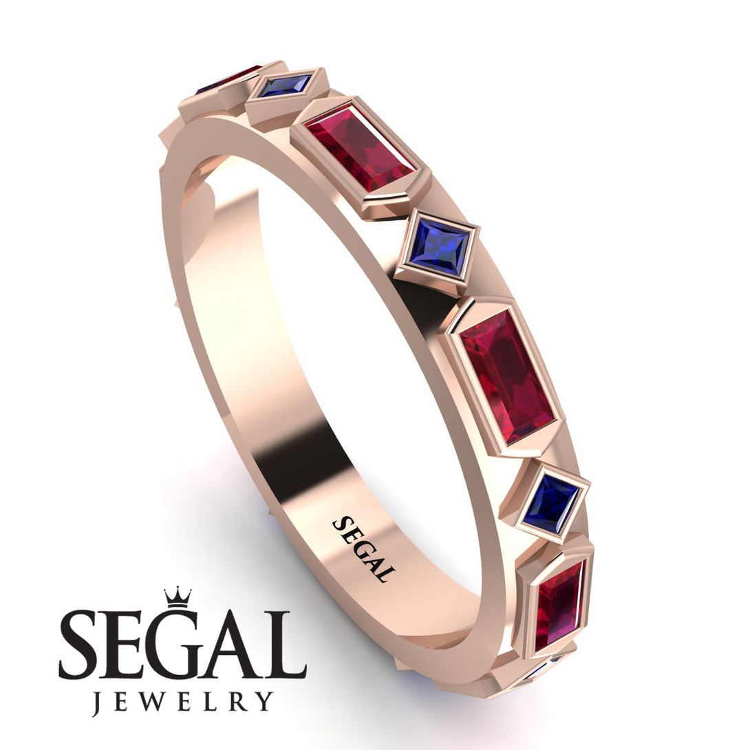 Ruby Baguette & Princess Eternity Band - Andrea No. 59