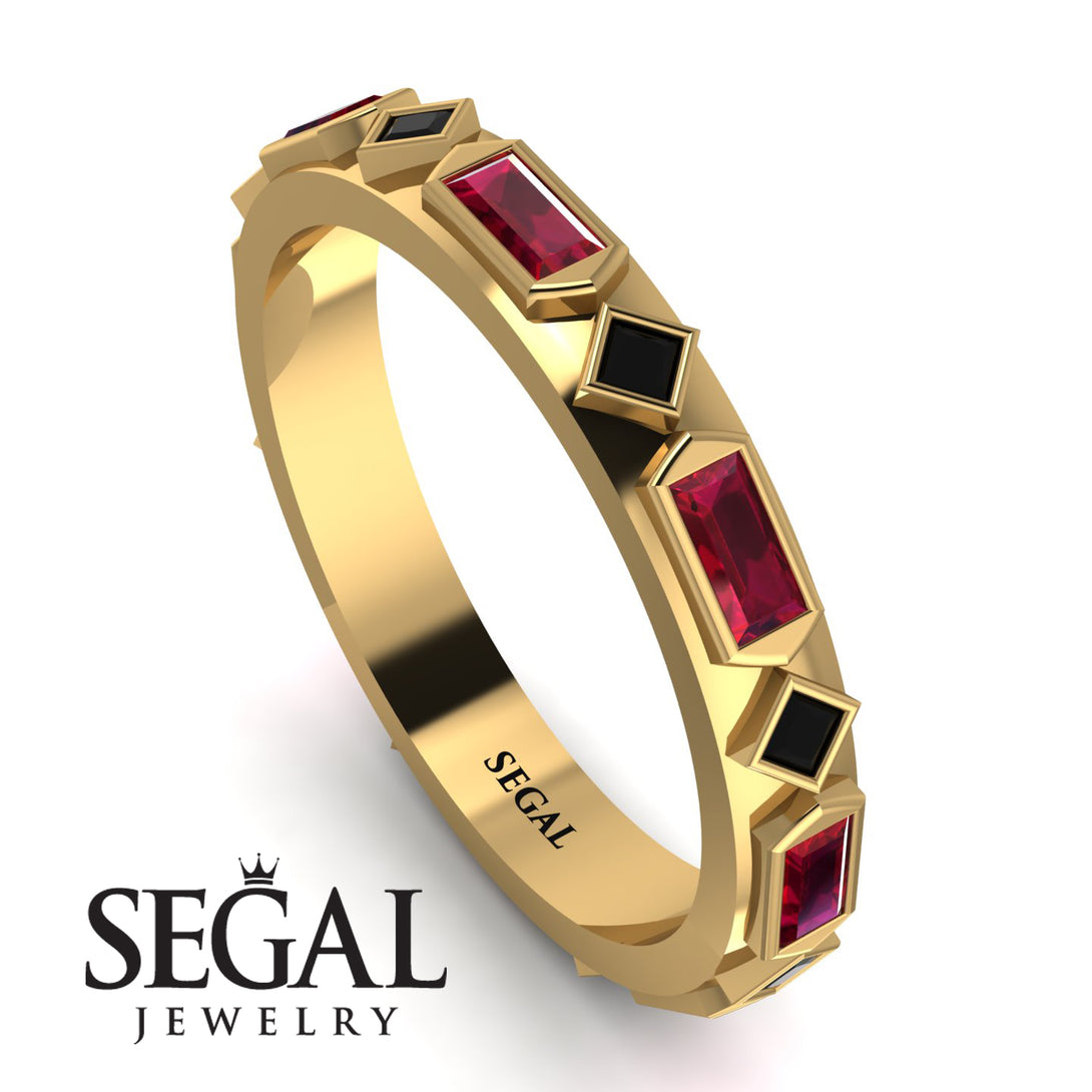 Ruby Baguette & Princess Eternity Band - Andrea No. 52