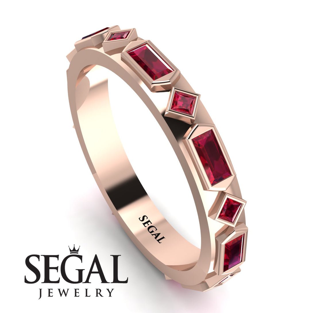 Ruby Baguette & Princess Eternity Band - Andrea No. 56