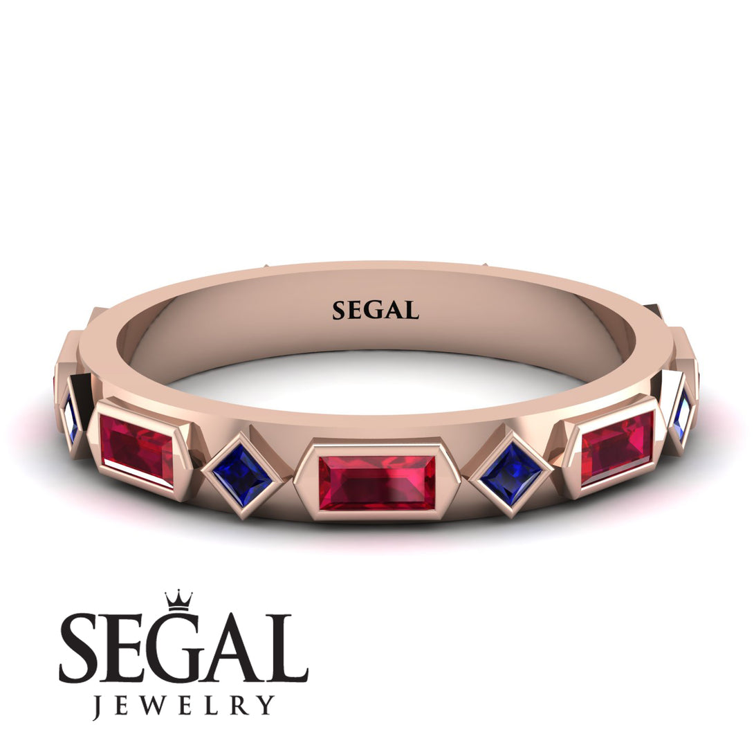 Ruby Baguette & Princess Eternity Band - Andrea No. 59