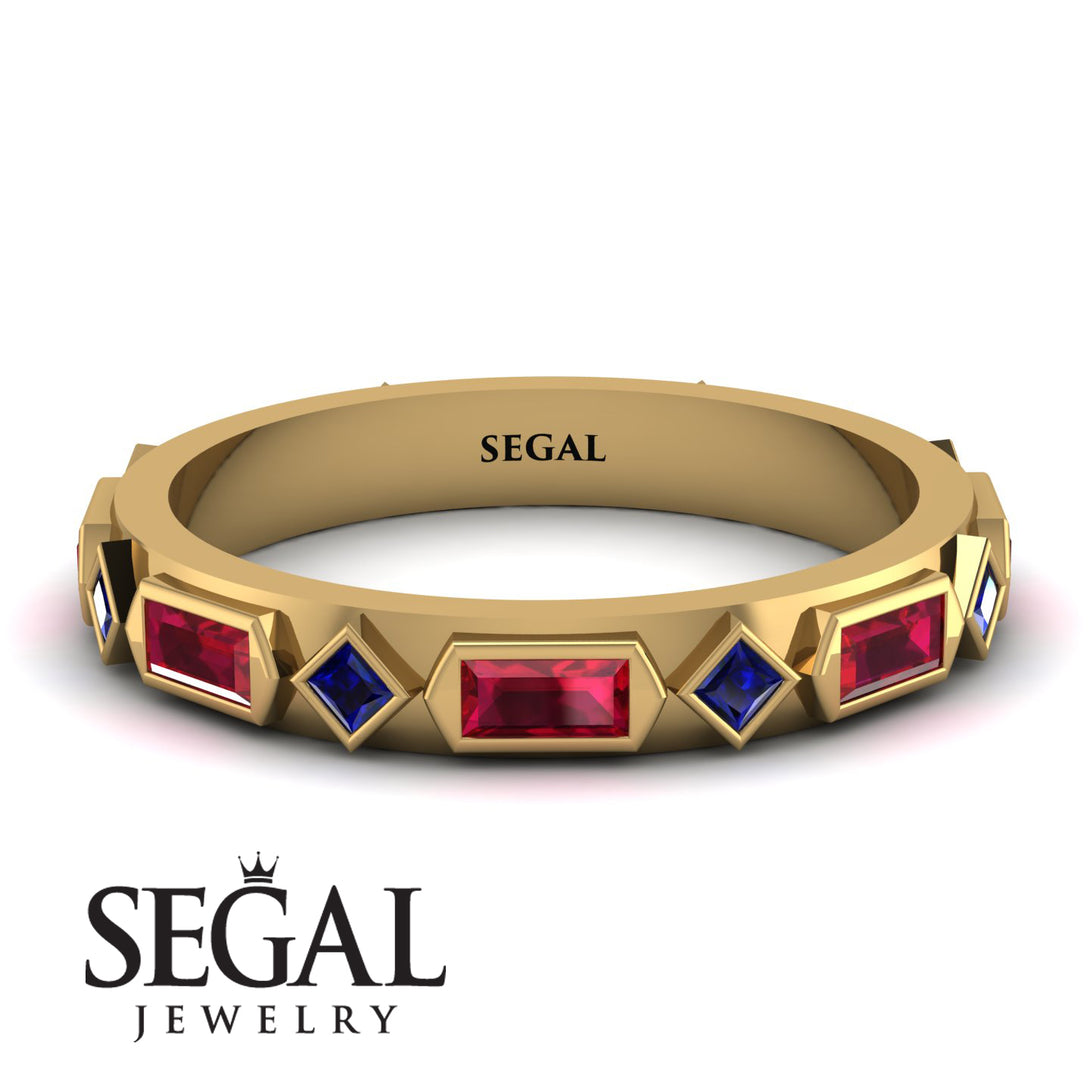 Ruby Baguette & Princess Eternity Band - Andrea No. 58