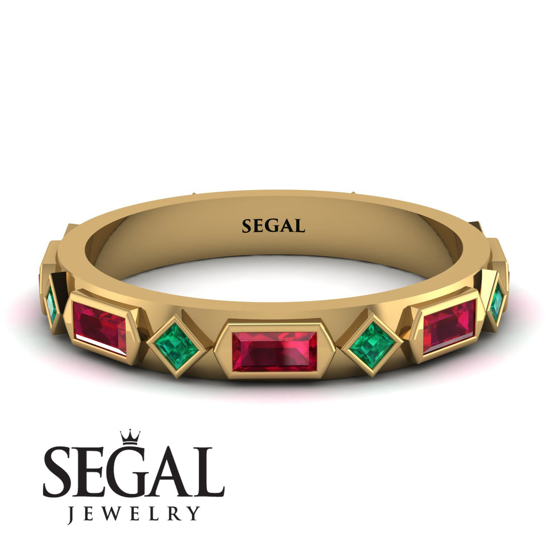 Ruby Baguette & Princess Eternity Band - Andrea No. 49