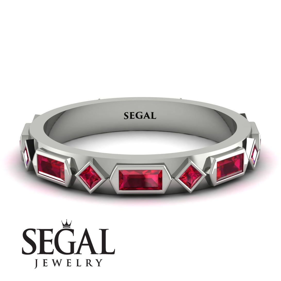 Ruby Baguette & Princess Eternity Band - Andrea No. 57