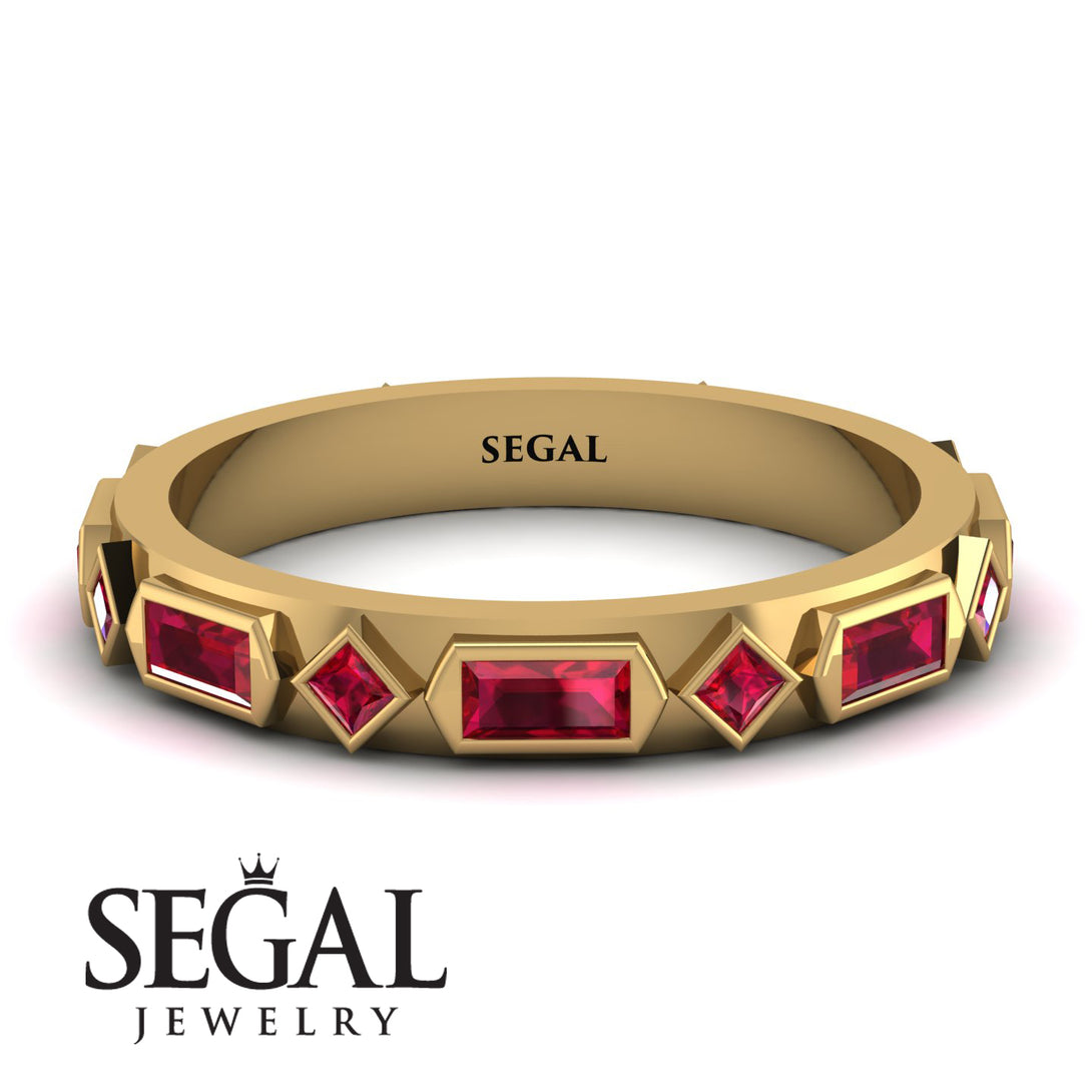 Ruby Baguette & Princess Eternity Band - Andrea No. 55