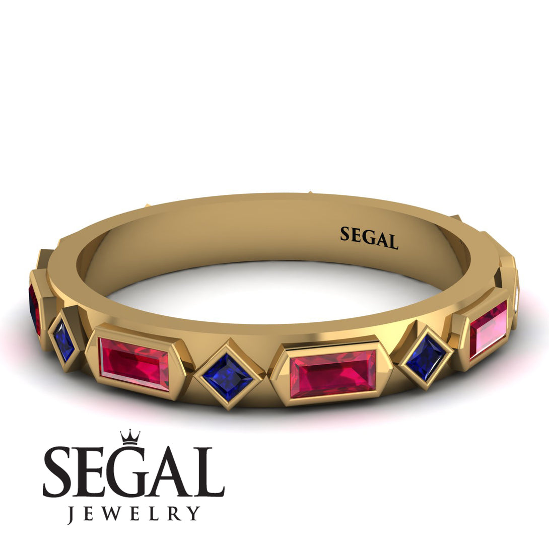 Ruby Baguette & Princess Eternity Band - Andrea No. 58