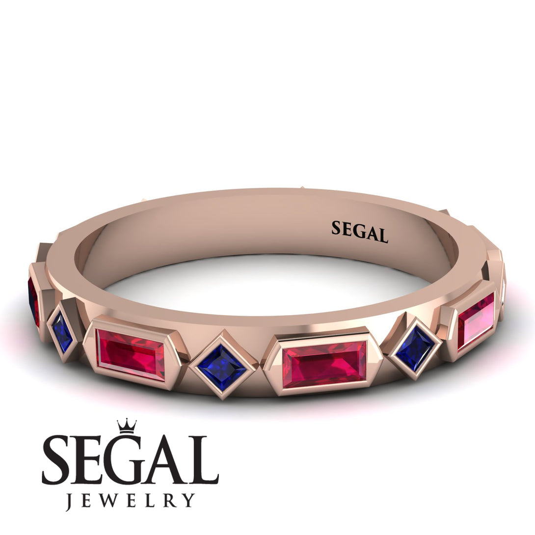 Ruby Baguette & Princess Eternity Band - Andrea No. 59