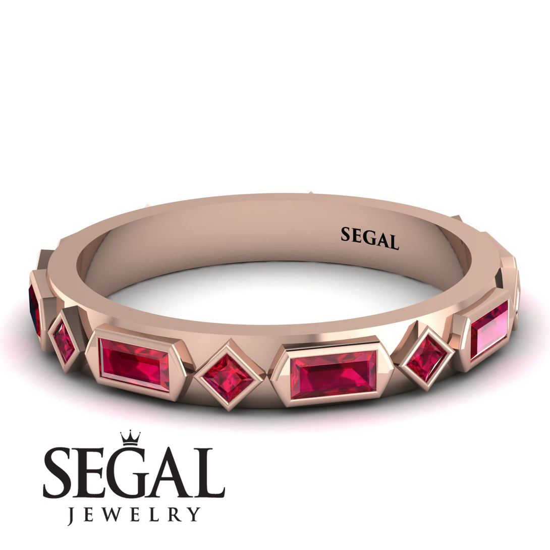 Ruby Baguette & Princess Eternity Band - Andrea No. 56