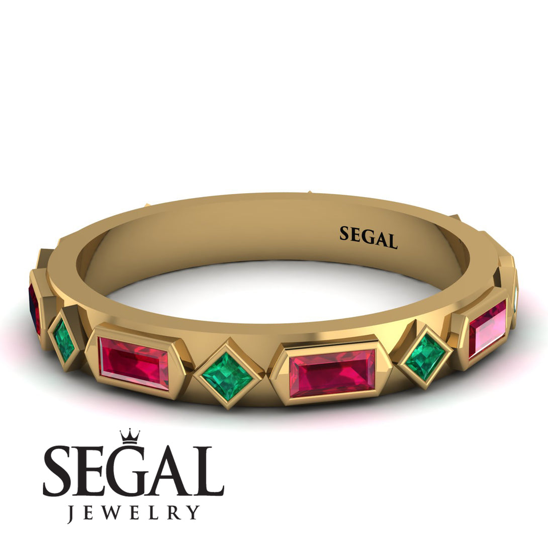 Ruby Baguette & Princess Eternity Band - Andrea No. 49