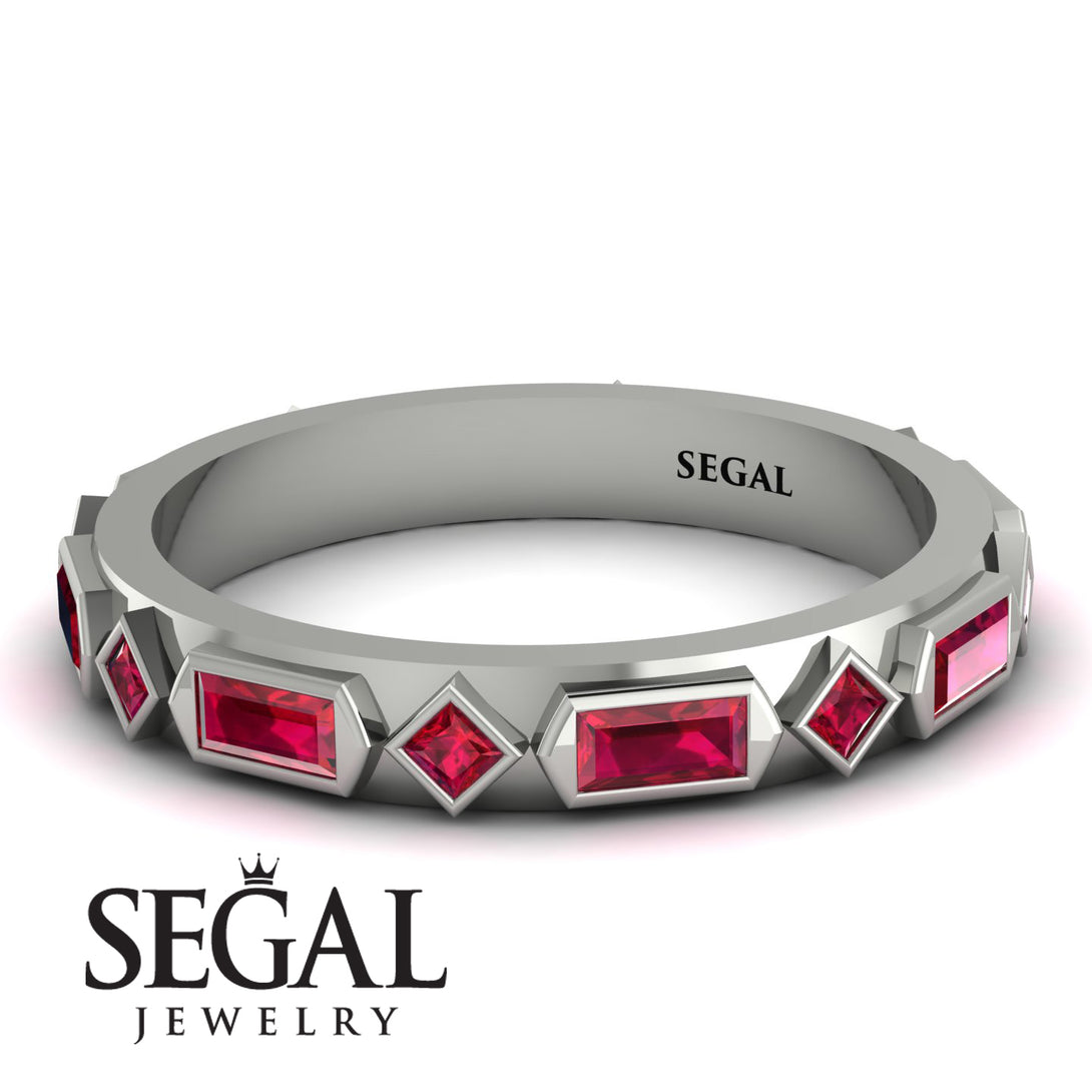 Ruby Baguette & Princess Eternity Band - Andrea No. 57