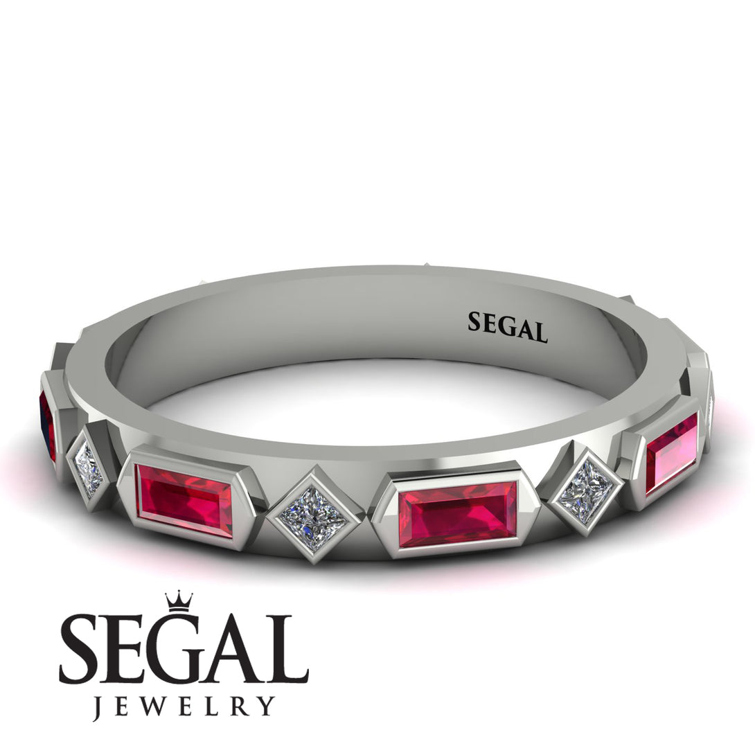 Ruby Baguette & Princess Eternity Band - Andrea No. 48